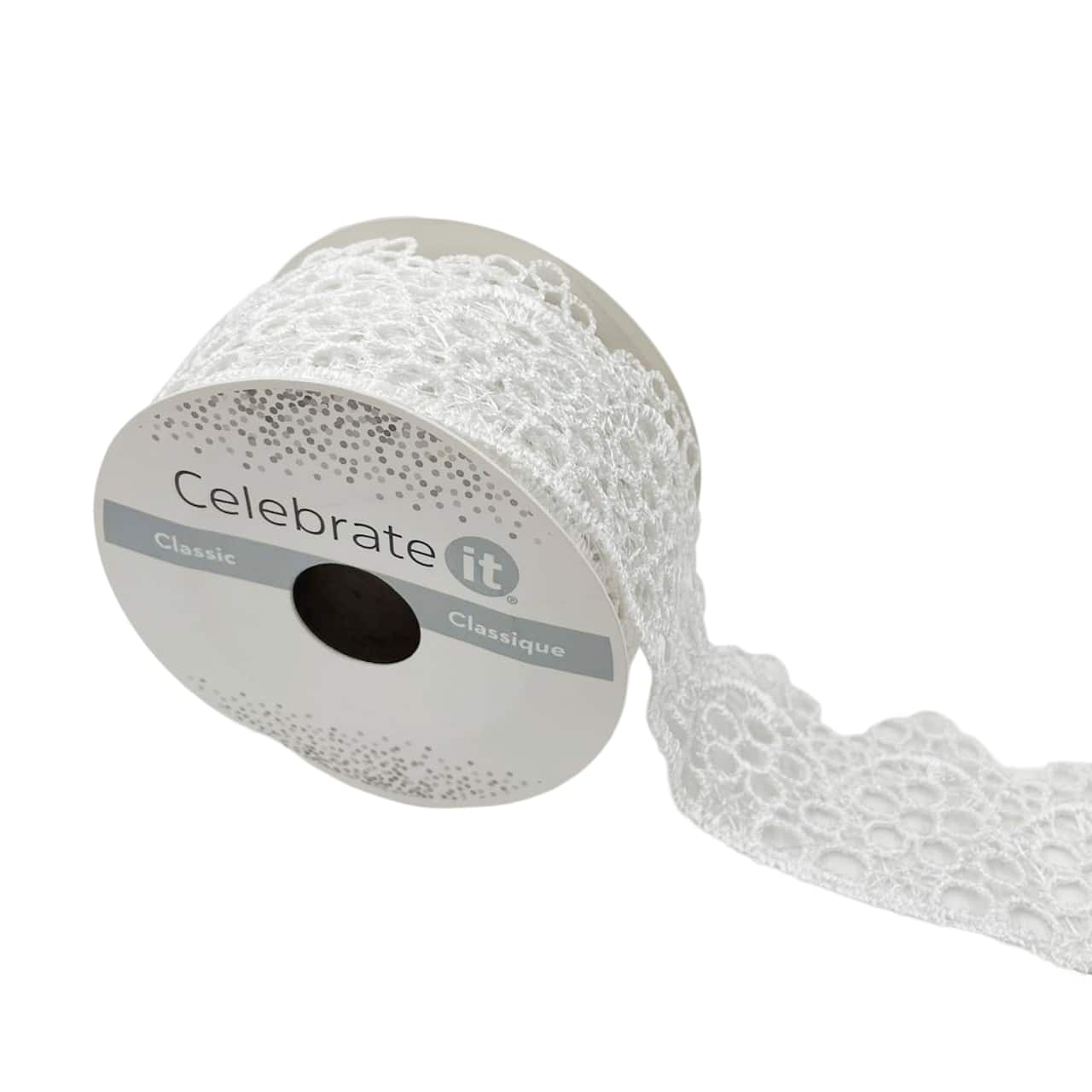 12 Pack: 1.5" x 3yd. Lace Flower Ribbon by Celebrate It®
